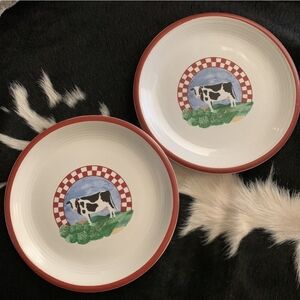 CENTURY STONEWARE Fannie's Farm Salad/Dessert Plate | 11" set of two